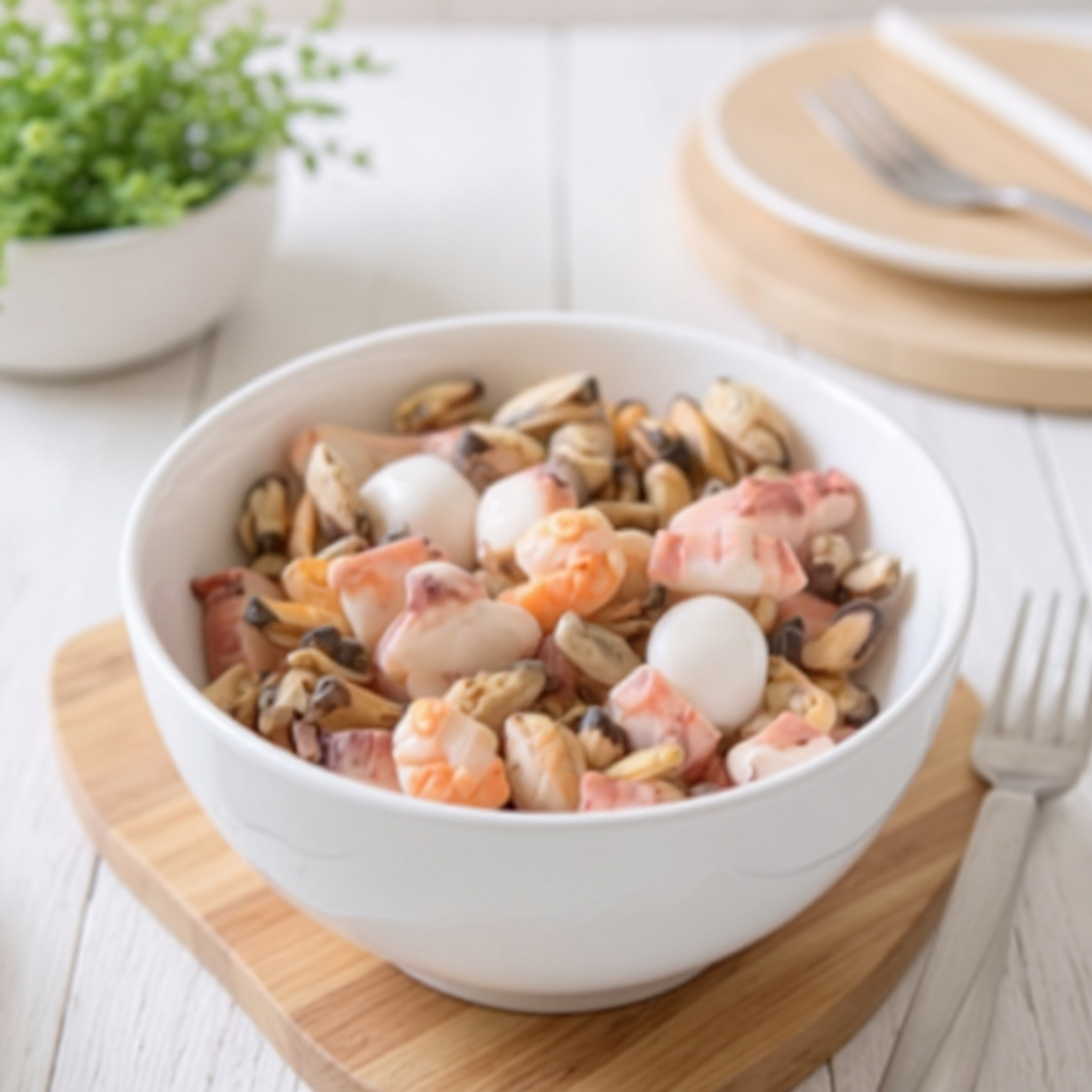 Jūros gėrybių kokteilis „Marinara mix“, 800 g (1 kg su glazūra)