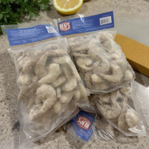 Šaldytos baltakojės blyškiosios krevetės, 16/20, 800 g (1 kg su glazūra)