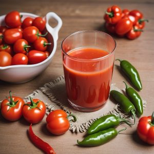 Natūralios pomidorų sultys su čili 3l