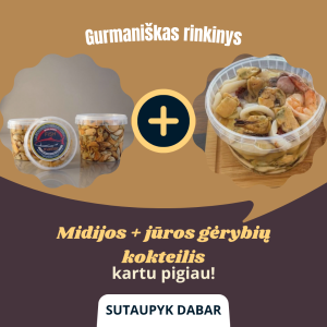 Midijos + jūros gėrybių kokteilis – kartu pigiau!
