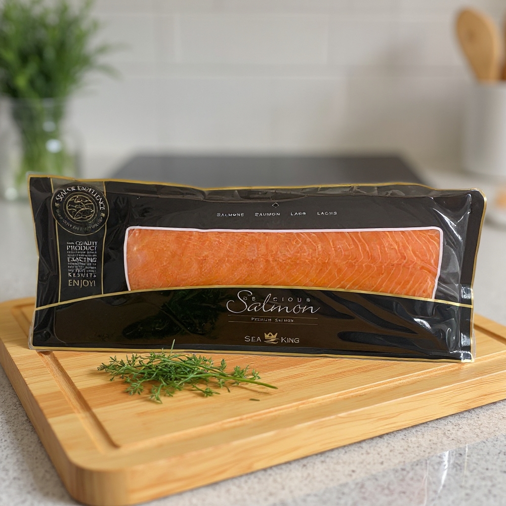 Premium šaltai rūkyta lašiša „Sea King“ (900–1400 g)