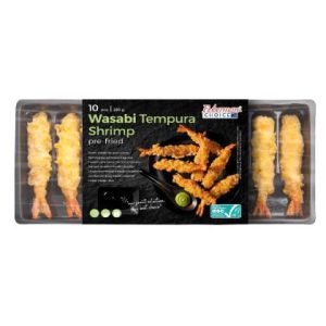 Traškios tempura krevetės su wasabi (250g)