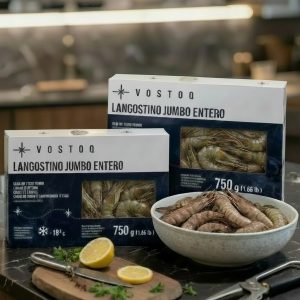 Šaldytos didžiosios tigrinės krevetės „Jumbo“ 750 g